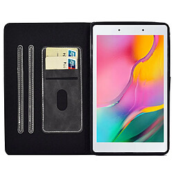 Etui en PU avec support et porte-carte pour votre Samsung Galaxy Tab A 8.0 (2019) SM-T290 (Wi-Fi)/SM-T295 (LTE) - gris