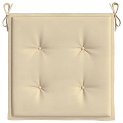 Acheter vidaXL Coussins de chaise jardin lot de 6 beige 50x50x3cm tissu oxford