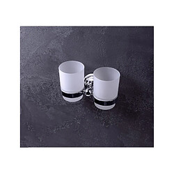 Bemeta - Maison De La Tendance Porte-verre double RETRO en chrome + 2 verres 16x10,5x9 cm