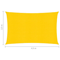 Acheter Helloshop26 Voile d'ombrage 160 g/m² jaune 2,5 x 4,5 m PEHD 02_0009116