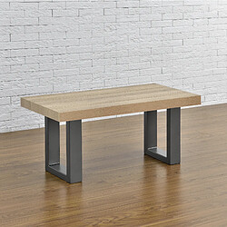 Set de 2 pieds de table Rectangulaire Gris acier 30 x 43 cm [en.casa] pas cher