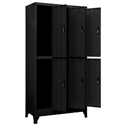 Acheter vidaXL Armoire à casiers Noir 90x45x180 cm Acier