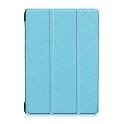 Etui en PU support triple bleu clair pour votre Lenovo Tab M10 TB-X605F