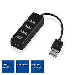 Avis ACT AC6205 Schnittstellen-Hub USB 2.0 480 Mbit/s Schwarz (AC6205)