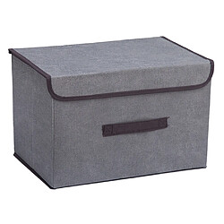 Boîte De Rangement Pliable Avec Couvercle Snacks Organisateur Conteneur Placard L Gris