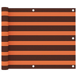 vidaXL Écran de balcon Orange et marron 75x600 cm Tissu Oxford