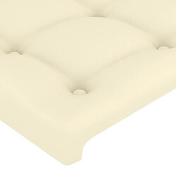 Maison Chic Tête de lit scandinave avec oreilles,meuble de chambre Crème 83x23x78/88 cm Similicuir -MN20817 pas cher