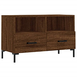 Maison Chic Meuble TV scandinave - Banc TV pour salon Chêne marron 80x36x50 cm Bois d'ingénierie -MN35991