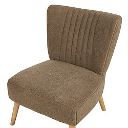 Beliani Fauteuil VAASA Bouclé Marron pas cher