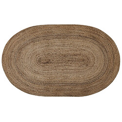 Beliani Tapis Oval en Jute Beige 100 x 150 cm DEMIRCI