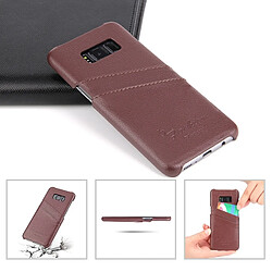 Acheter Wewoo Fierre Shann Litchi Texture Etui en cuir véritable pour Galaxy S8, avec fentes pour cartes (Rouge)