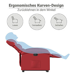 vidaXL Fauteuil inclinable Rouge Similicuir pas cher