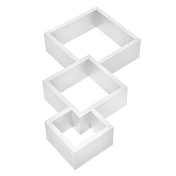 Helloshop26 Étagère murale design rétro blanc mat 03_0001728