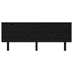 Avis Maison Chic Tête de lit scandinave,Meuble de chambre Noir 204x6x82,5 cm Bois massif de pin -MN99577