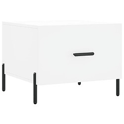 Maison Chic Lot de 2 Tables basses,Table Console pour salon blanc 50x50x40 cm bois d'ingénierie -MN71554 pas cher