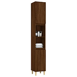 Acheter Maison Chic Armoire de bain,Meuble de rangement de salle de bain,Meuble haut chêne marron 30x30x190 cm bois d'ingénierie -GKD605645