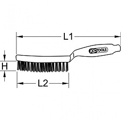 KS TOOLS Brosse métallique à 3 rangées laiton 285mm Kstools pas cher