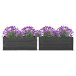 Maison Chic Jardinière,Lit surélevé de jardin - Bac à fleurs - pot de fleur 200x50x54 cm WPC Gris -GKD77953