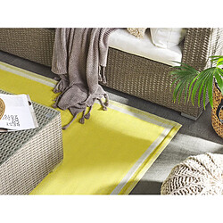 Avis Beliani Tapis extérieur jaune 120 x 180 cm ETAWAH