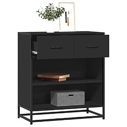 vidaXL Buffet noir 68x35x76 cm bois d'ingénierie