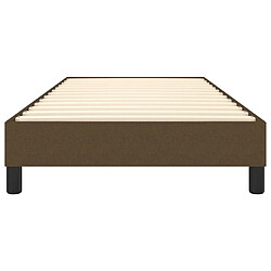 Sommier à lattes,Cadre à lattes de lit pour Adulte Marron foncé 100x200 cm Tissu -MN89384 pas cher