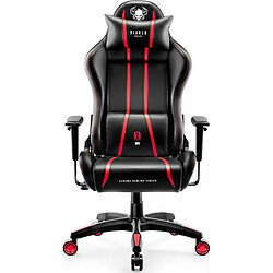 Diablo X-One 2.0 Chaise De Gaming Gamer Fauteuil Siege De Bureau Accoudoirs Réglables Design Ergonomique Cou/Coussin Lombaire Rouge Normal (L)