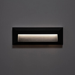 Ledkia Balise LED Extérieure 2W En Saillie au Mur Rectangulaire Élide Noire Blanc neutre 4000K