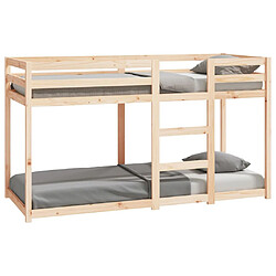 vidaXL Lit superposé sans matelas 75x190 cm bois de pin massif