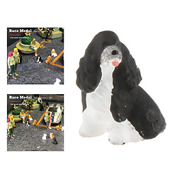 Avis 1/64 Miniature Chien Mini Figure Poupée Scène De Rue Modèle StyleB Noir Blanc