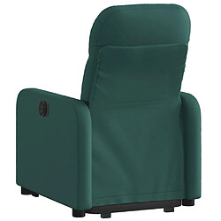 Avis vidaXL Fauteuil inclinable vert foncé tissu