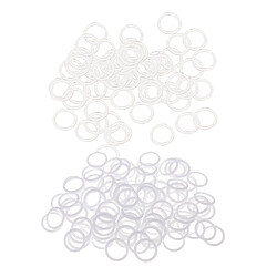 100 pcs nylon soutien-gorge sangle réglage curseur o anneau lingerie couture artisanat clair