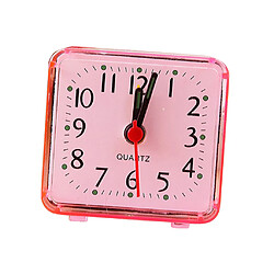 Mini carré quartz horloge voyage réveil chambre à coucher maison table horloge rose