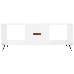 Acheter vidaXL Table basse Blanc brillant 102x50x40 cm Bois d'ingénierie