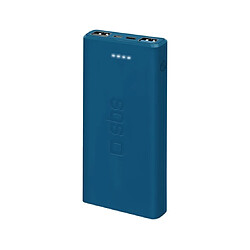 Sbs Batterie externe PowerBank 10 000 mah, USB C + 2 USB A, bleu