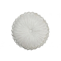 Dansmamaison Coussin Viva Rond Polyester Blanc