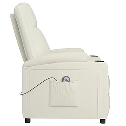 Acheter vidaXL Fauteuil inclinable électrique Blanc crème Similicuir