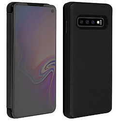 Avis Avizar Housse Samsung Galaxy S10 Étui Miroir Clapet translucide Stand Vidéo noir