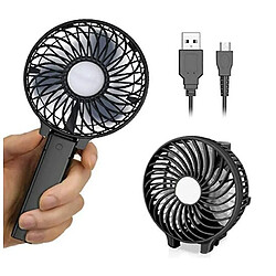 Ventilateur Portatif CHRNUS, Ventilateurs Portables Rechargeables USB Portables à 3 Vitesses (Noir)