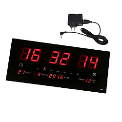 horloge murale numérique led temps calendrier température réveil électrique nous