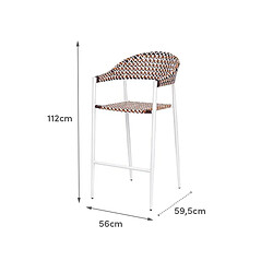 BigBuy Home Tabouret Nadia Blanc 56 x 59,5 x 112 cm