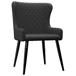 vidaXL Chaises à manger lot de 2 noir tissu