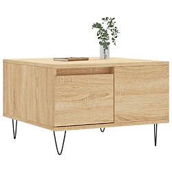 Avis Maison Chic Table basse,Table Console Table d'appoint, Table pour salon chêne sonoma 55x55x36,5 cm bois d'ingénierie -MN88482