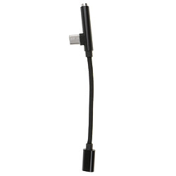 2 En 1 USB-C vers Chargeur u0026 3.5mm AUX pour Android Splitter Audio Cable noir