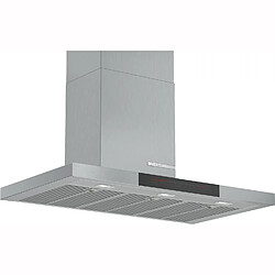 Hotte décorative murale 90cm 55db 843m3/h inox - dwb98jq50 - BOSCH