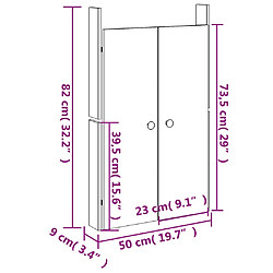 vidaXL Portes de cuisine d'extérieur 2 pcs blanc bois de pin massif pas cher