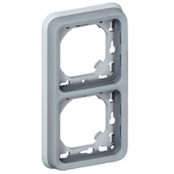 Legrand plaque d'encastrement plexo 2 postes vertical (composable)