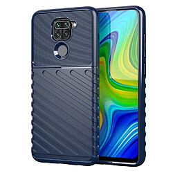 Coque en TPU texture sergé souple bleu pour votre Xiaomi Redmi Note 9/10X 4G