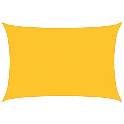 vidaXL Voile d'ombrage 160 g/m² Jaune 3x4 m PEHD