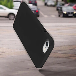 Avizar Coque iPhone SE 2022 / 2020 et 8 / 7 Silicone + Arrière Polycarbonate Noir pas cher