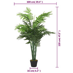 Acheter vidaXL Palmier artificiel 28 feuilles 120 cm vert